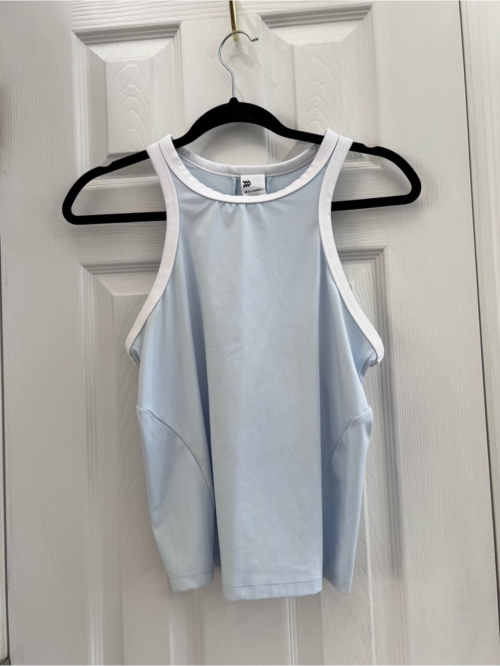 all in motion Light Blue Tank Top with White Trim